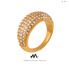 Pave Stone Dome Ring