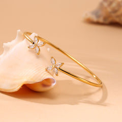 18K Gold-Plated Playful Cubic Zirconia Cuff Designs