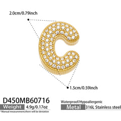 18K Gold-Plated Initial Charms and Chain Designs
