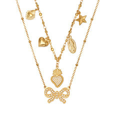 Sparkling Mixed Charm Necklace