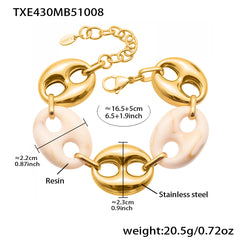 Color Resin Oval Link Jewelry