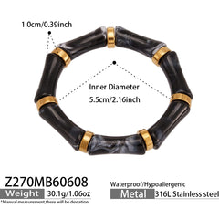 Color Resin Bamboo-Style Bangle