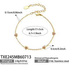 18K Gold-Plated Color Heart Cubic Zirconia Jewelry