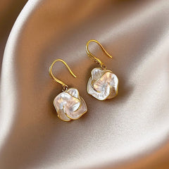 Nicolette Vintage-Inspired Camellia Huggie Earrings