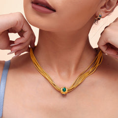 Sparkling Clover Layered Necklace and Bracelet