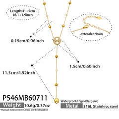 18K Gold-Plated Cubic Zirconia Oval-Link Necklace