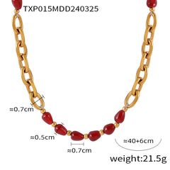 Red Agate and Garnet Bracelet or Necklace