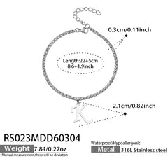 Initial Pendant Anklet