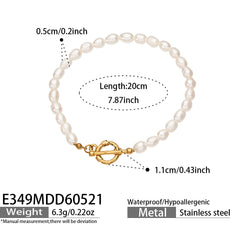 Freshwater Pearl Necklace & Toggle Bracelet