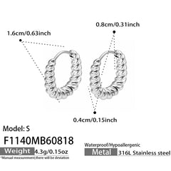 Twisted Rope Hoop Earrings
