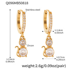 Cubic Zirconia Charm Hoop Earring Designs