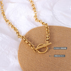 Toggle Clasp Stainless Steel Chain Necklace