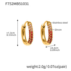 18K Gold-Plated Cubic Zirconia Huggie Earrings