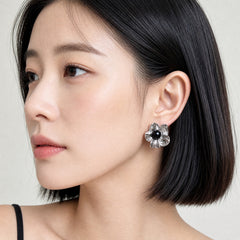 Nicolette Vintage-Inspired Floral Stud Earrings