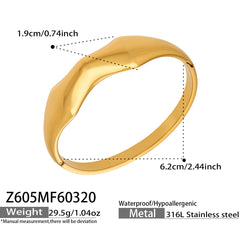 Sculptural Smooth or Twisted Cuff Bracelet