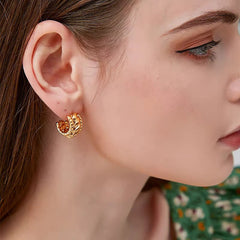 Nicolette Vintage-Inspired Twisted Hoop Earrings