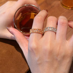 Marielle Openwork Pavé Adjustable Ring