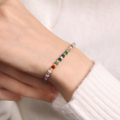 Multicolor Natural Stone Necklace or Bracelet