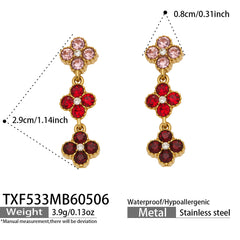 Color Cubic Zirconia Clover Jewelry
