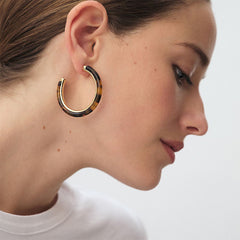 Daphne Statement Leopard Hoop Earrings