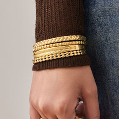 Textured Gold-Tone Bangle Designs