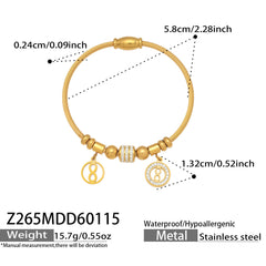 Charm-Accent Flexible Cuff Bracelets