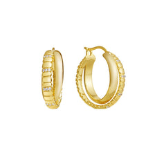 Marielle Vintage-Inspired Snake Hoop Earrings