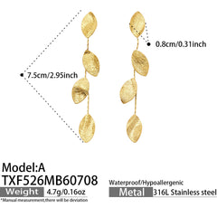 18K Gold-Plated Hammered Drop Jewelry