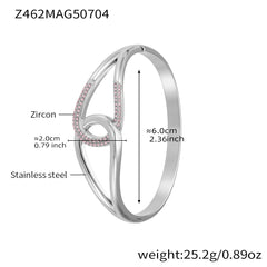 18K Gold-Plated Geometric Open Bangle Bracelets