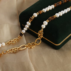 Tiger Eye and Freshwater Pearl Jewelry Separates
