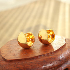 Polished Rounded Hoop Earrings