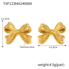 Bow Earrings or Pearl-Look Necklace