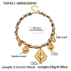 Scarf-Tie Multi-Charm Jewelry Designs