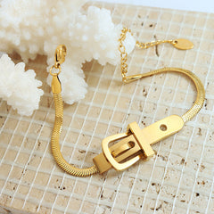 Buckle Snake Chain Necklace & Bracelet
