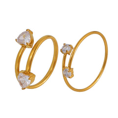 Heart Cubic Zirconia Open Ring Designs