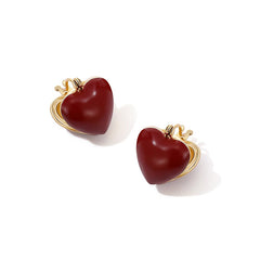 Camille Vintage-Inspired Heart Stud Earrings No. 767931