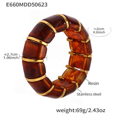 Color Resin Stretch Bracelet