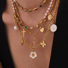Freshwater Pearl & Mixed Charm Necklaces