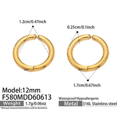 18K Gold-Plated Classic Huggie Hoop Earrings