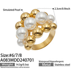 Shell Pearl-Look Sculptural Ring Designs