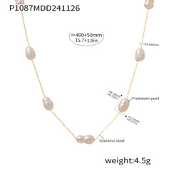 Freshwater Pearl Station Necklace