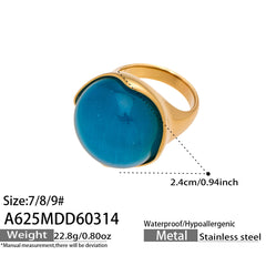 Cat-Eye-Look Dome Statement Ring