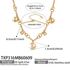 18K Gold-Plated Ocean Charm Jewelry