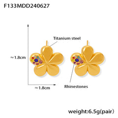 Sculptural Flower Stud Earrings