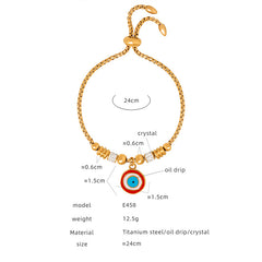 Colorful Eye Charm Bracelet