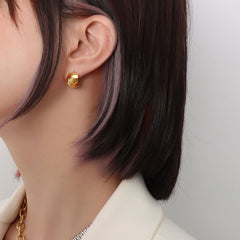 Faceted Geometric Stud Earrings