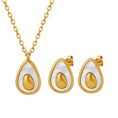 Avocado-Inspired Pendant Necklace or Earrings