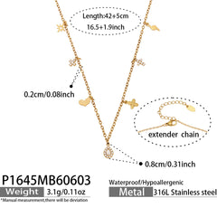18K Gold-Plated Heart Infinity or Teardrop Charm Necklace