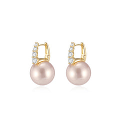 Marielle Pearl Pavé Stud Earrings