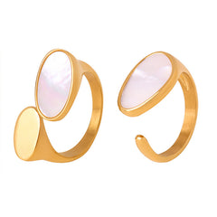 Mother of Pearl Open Ring Collection